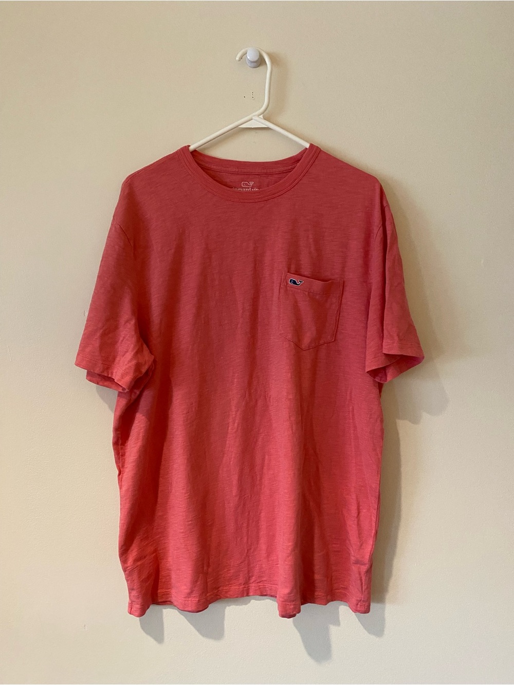 Vineyard Vines Cotton Short-Sleeve Pocket Tee in Coral